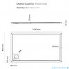 Oltens Superior brodzik prostokątny 140x80 cm 15004000